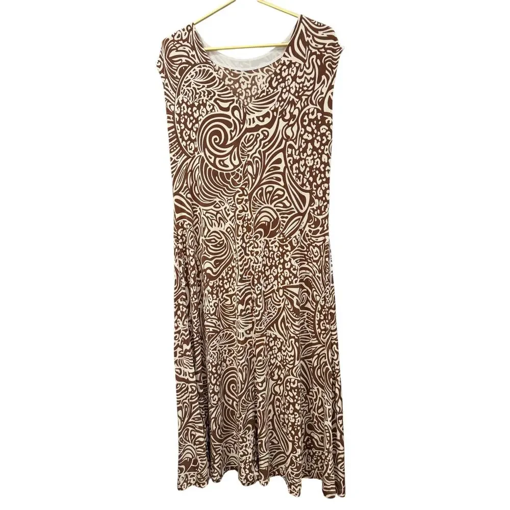 CHICO'S TRAVELERS Swirl Print Dress 0 S 🤎 - Picture 5 of 8